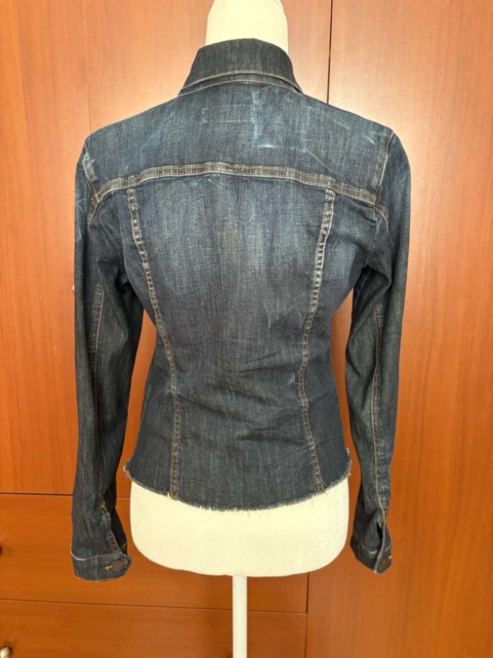 Kut from the Kloth Washed Dark Blue Denim Jacket - Picture 2 of 5